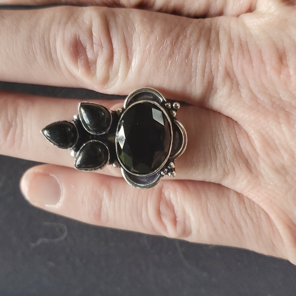 New Black Onyx 925 Silver Ring. - Picture 16 of 16